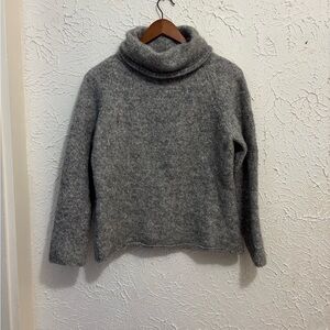 Burberry Heather Gray Cowl Neck Sweater